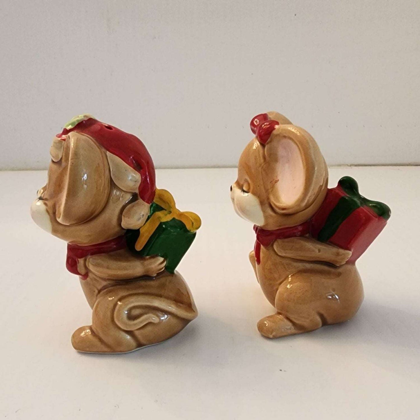 Vintage Christmas Mice Salt & Pepper Shaker Set