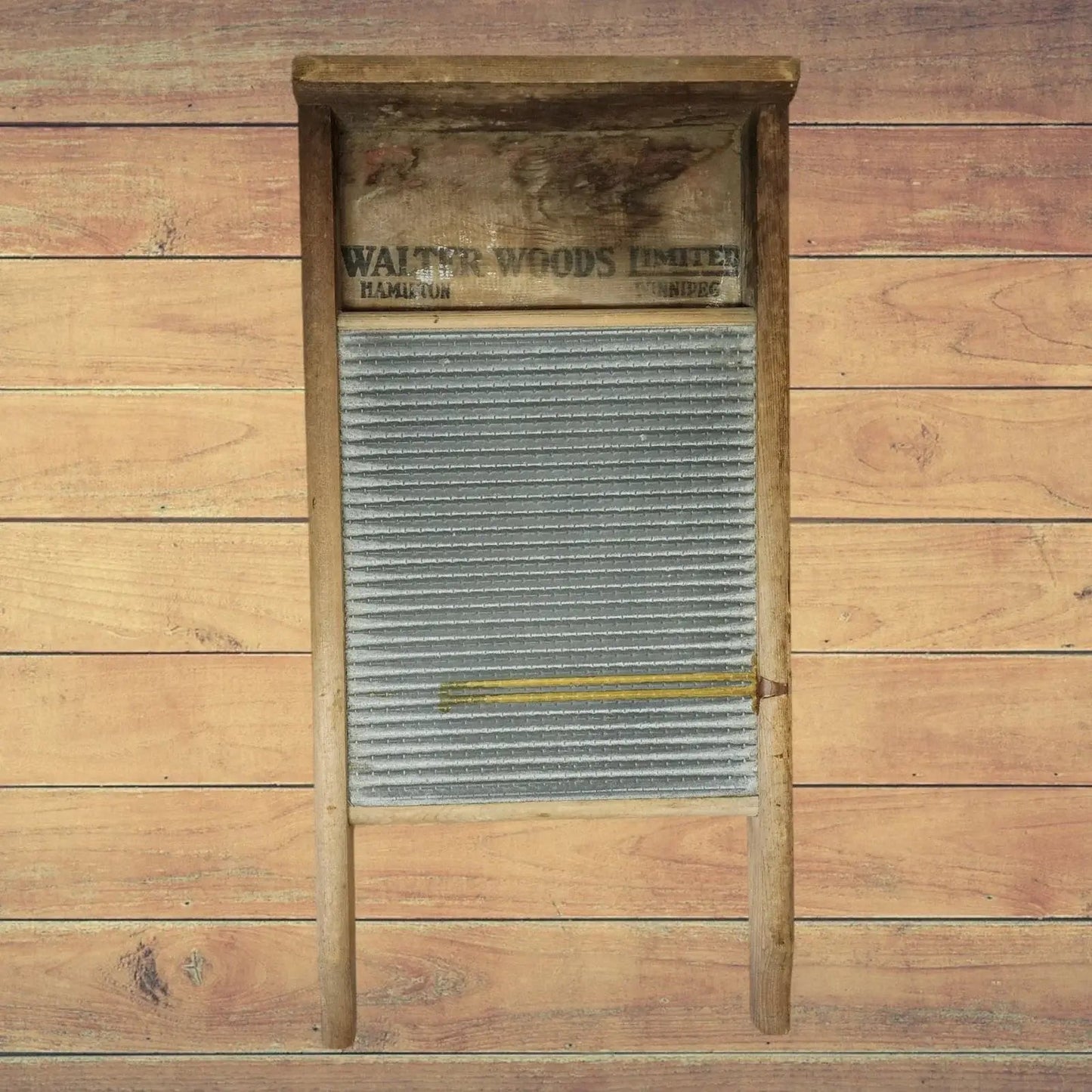 Antique Walter Woods Limited Metal & Wood Wash Board - Mulberry Lane antique Vintage Washboard