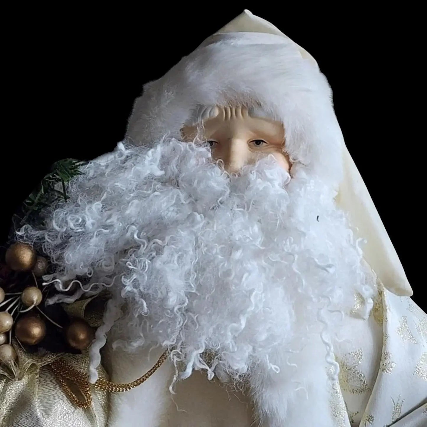 Saint Nick Vintage Tree Topper, Tabletop or Mantel Porcelain Figurine - Mulberry Lane Christmas Figurine