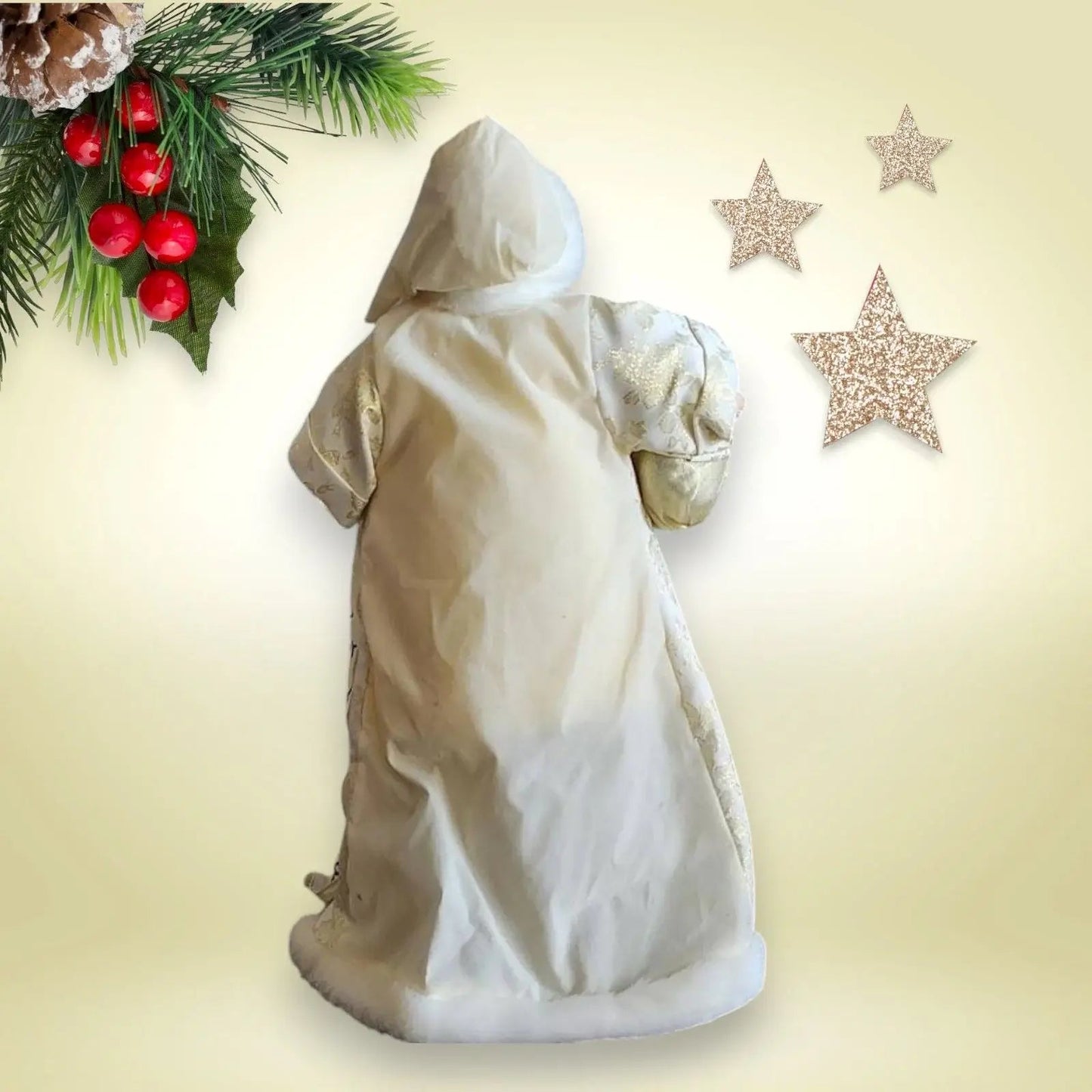 Saint Nick Vintage Tree Topper, Tabletop or Mantel Porcelain Figurine - Mulberry Lane Christmas Figurine