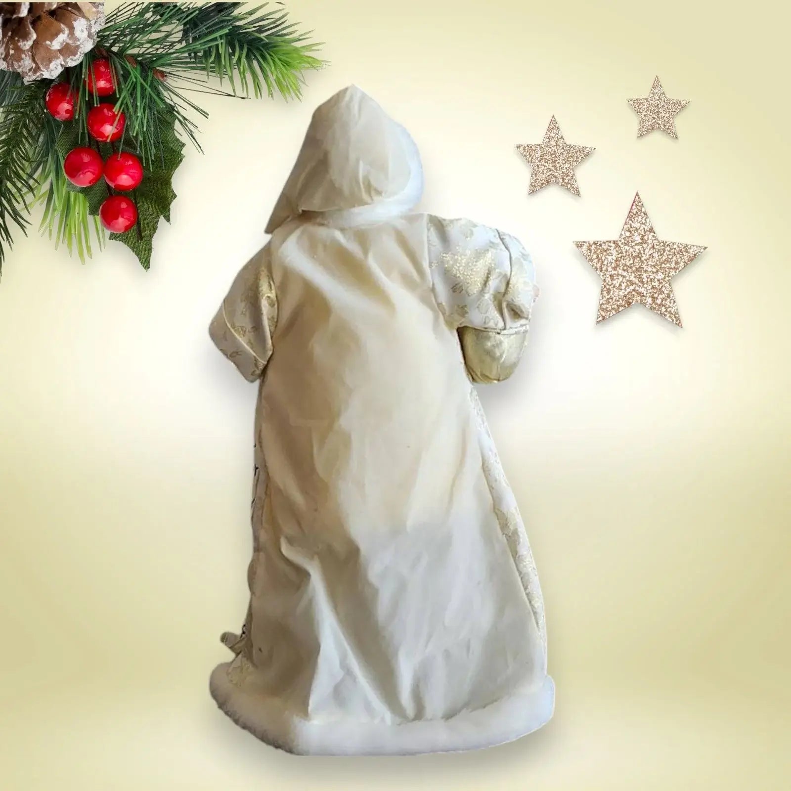 Saint Nick Vintage Tree Topper, Tabletop or Mantel Porcelain Figurine - Mulberry Lane Christmas Figurine