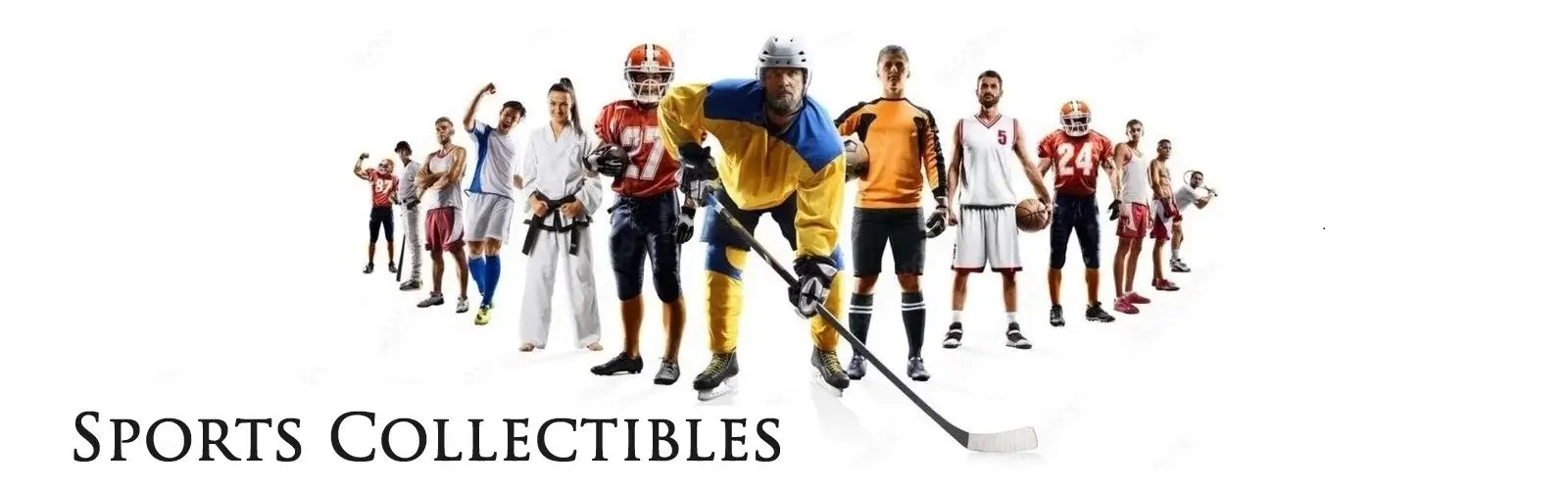 Various athletes of different sports in a V formation