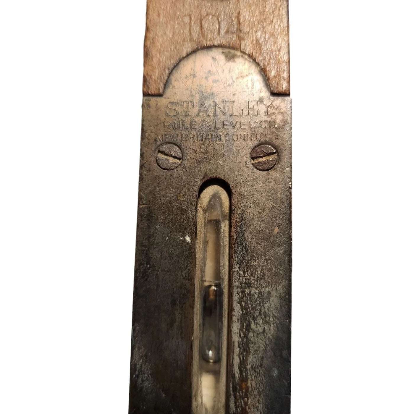 Stanley Rule & Level Co. Wood Level with Brass Plate No. 104 - Mulberry Lane Inspirations Age Wood Level