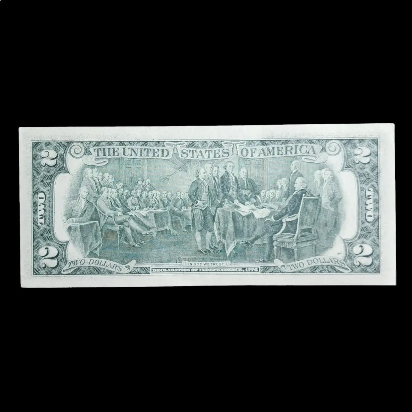 Two Dollar United States Bill Crisp 1976 with Easter Bunny - Thomas Jefferson - Bunny Can Be Removed