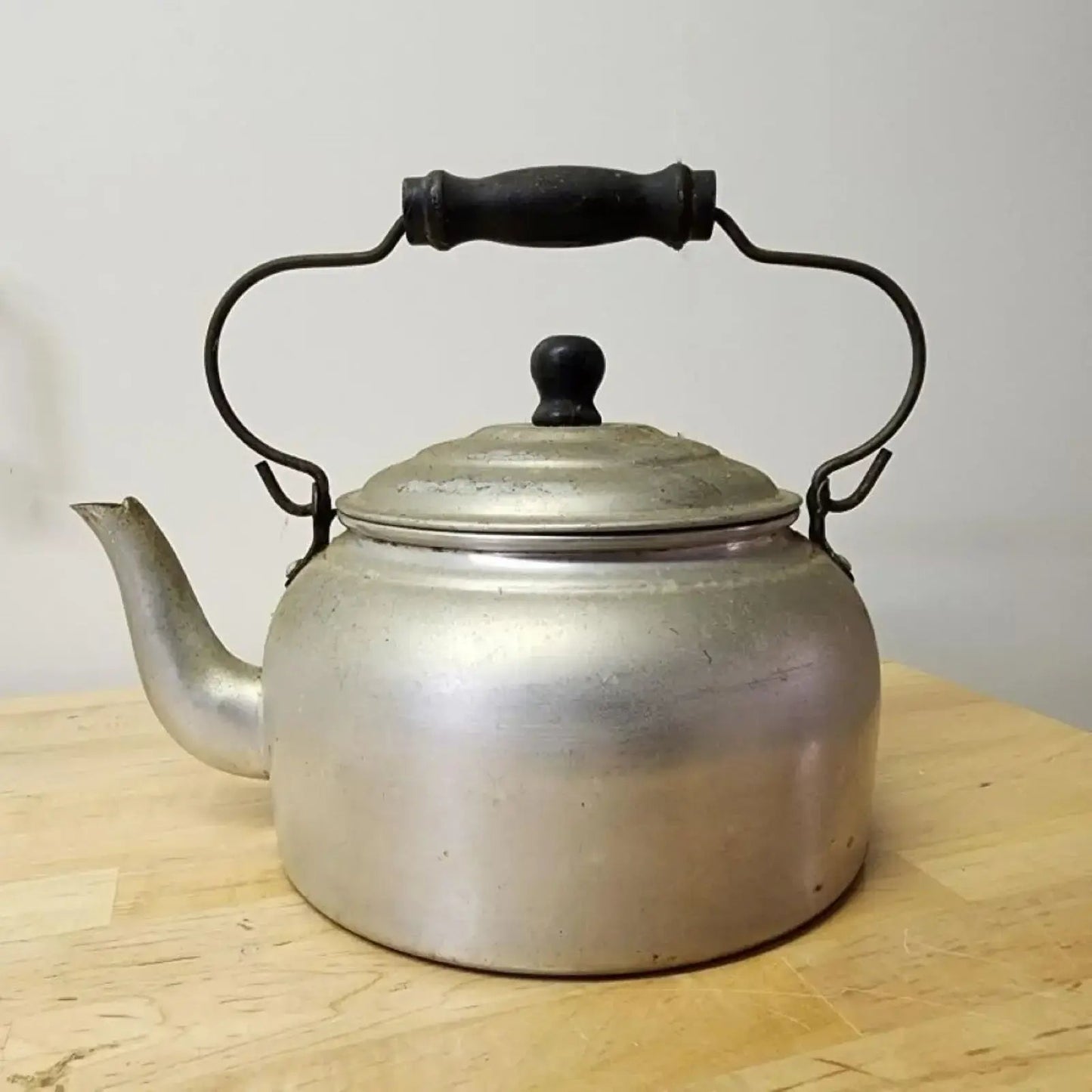 Vintage Chefs Own Aluminum Tea Pot with Wood Handle - Mulberry Lane Inspirations Aluminum tea pot Tea Pot