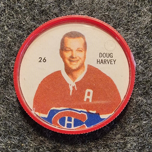 Shirriff / Salada Foods Pièces de hockey de la LNH 1960-61 ~ Canadiens de Montréal Doug Harvey