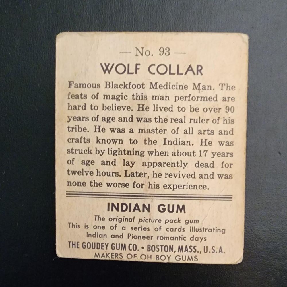 1947 Chewing-gum indien - Collier de loup #93
