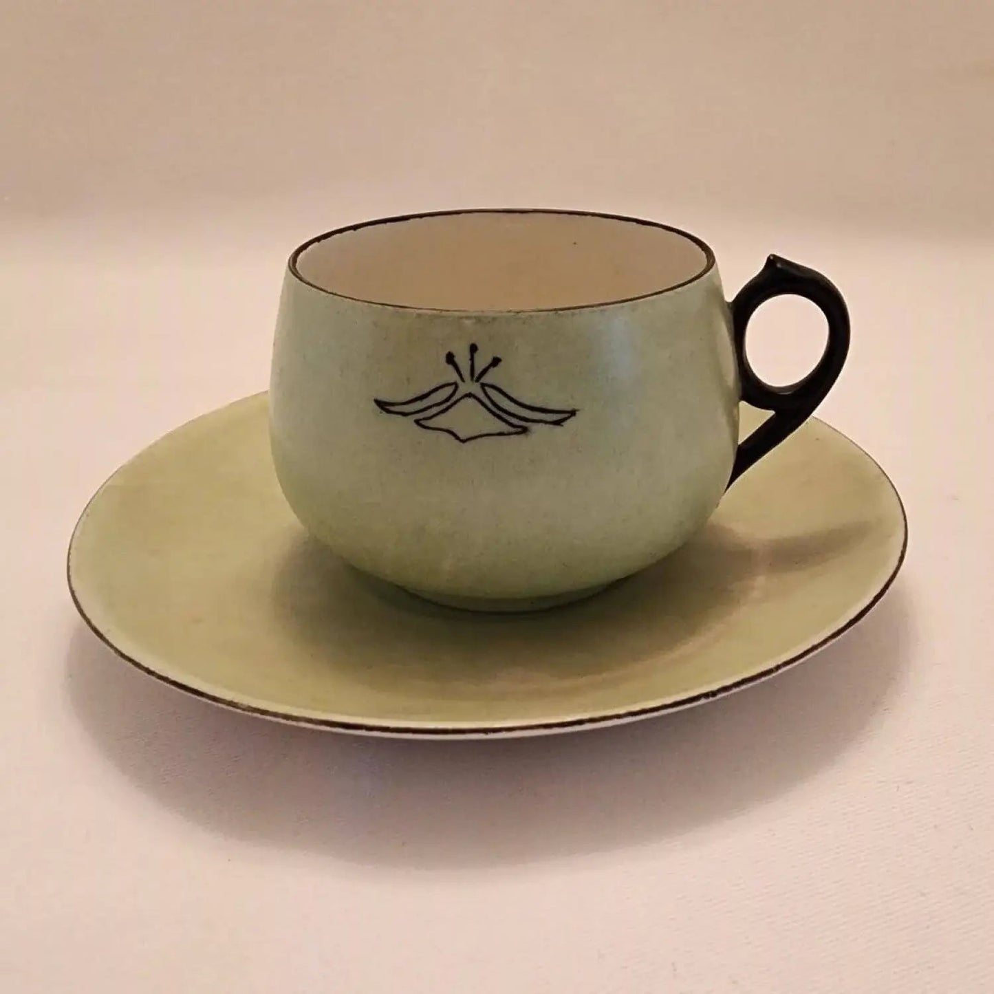 GDA France Green Tea Cup and Saucer Set - Mulberry Lane Charming Teacup & Saucer