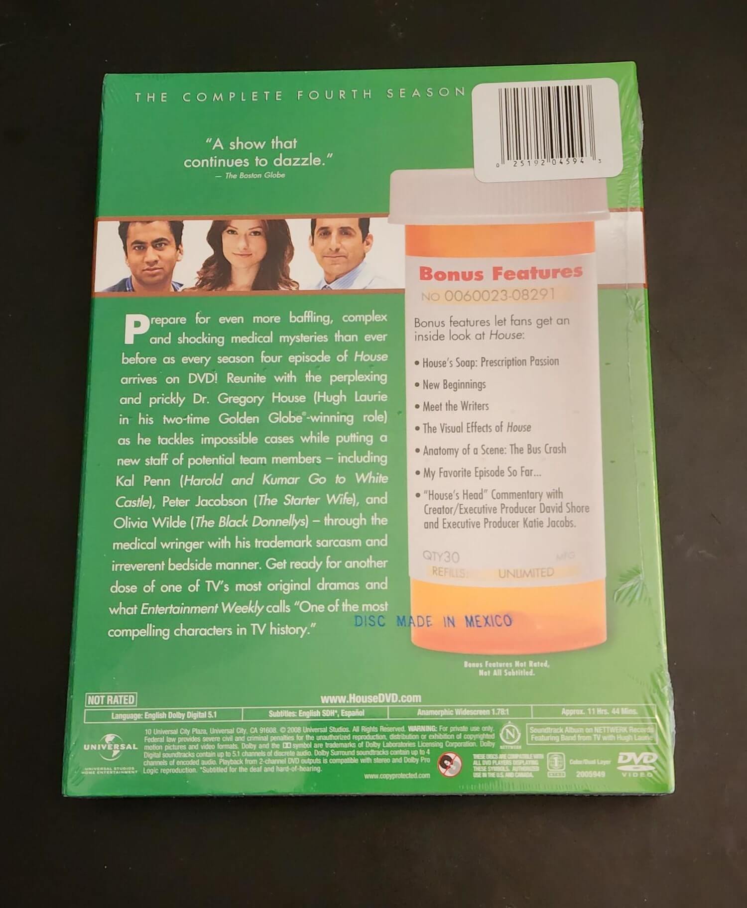 House Season 4 DVD box set: A collection of DVDs containing the fourth season of the TV show "House".