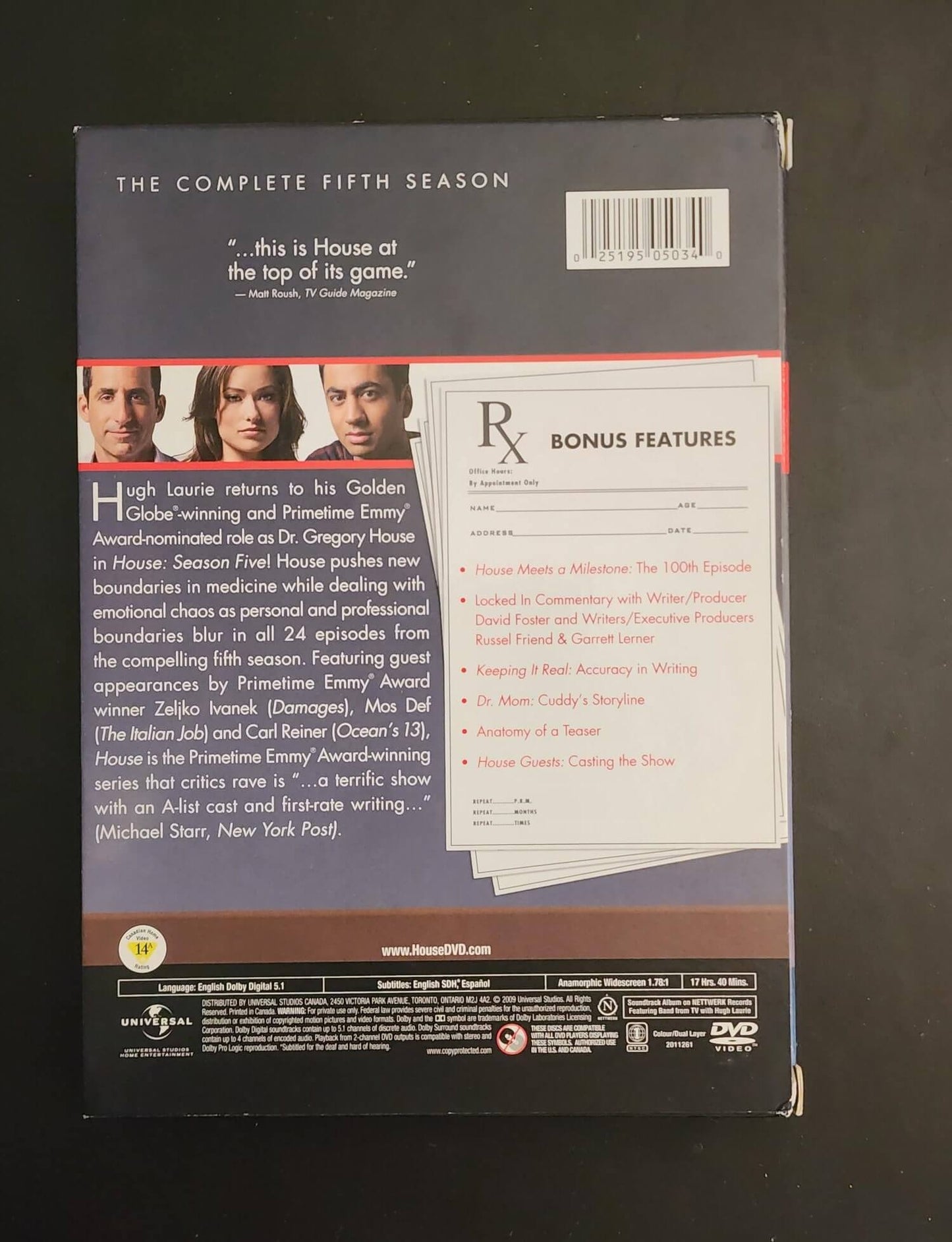 House Season 4 DVD box set: A collection of DVDs containing the fifth season of the TV show "House".