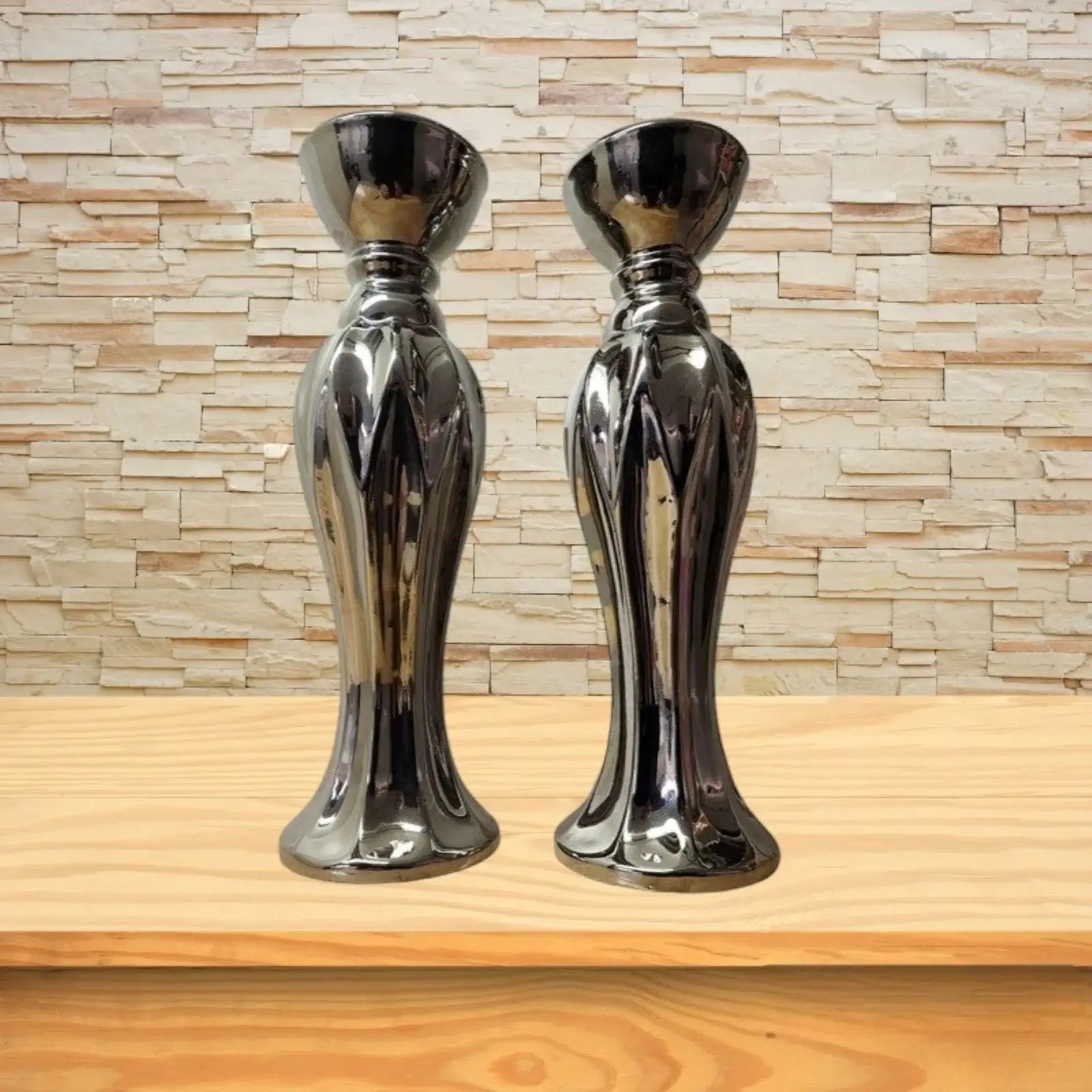 Modern Tall Silver Candle Holders – Add a Sophisticated Touch - Mulberry Lane Chic Lighting Solutions Candle Holder