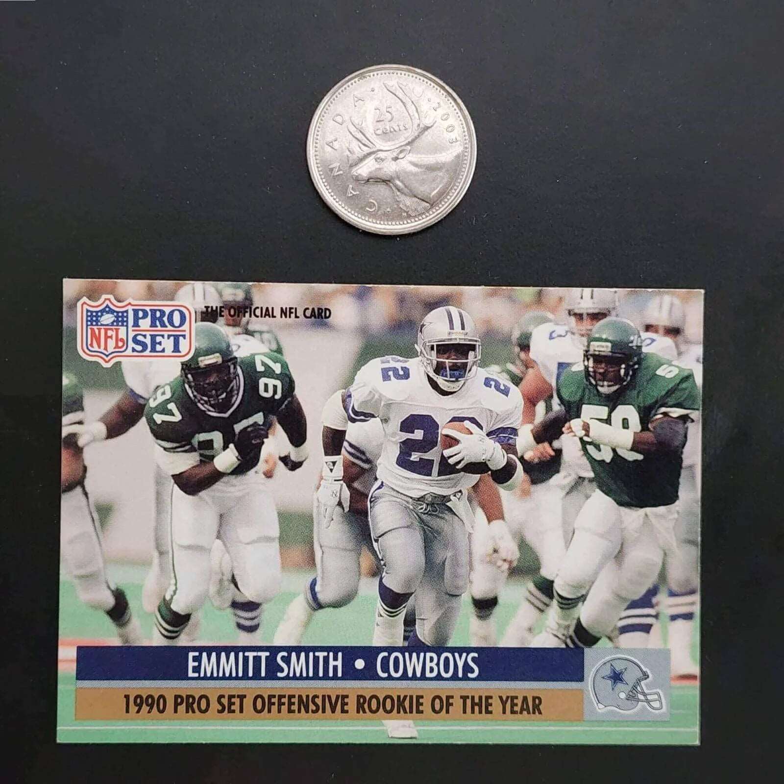 NFL Emmitt Smith Dallas Cowboys 1990 Offensive Rookie of The Year - Mulberry Lane Inspirations Classic sports memorabilia Sports Trading Cards