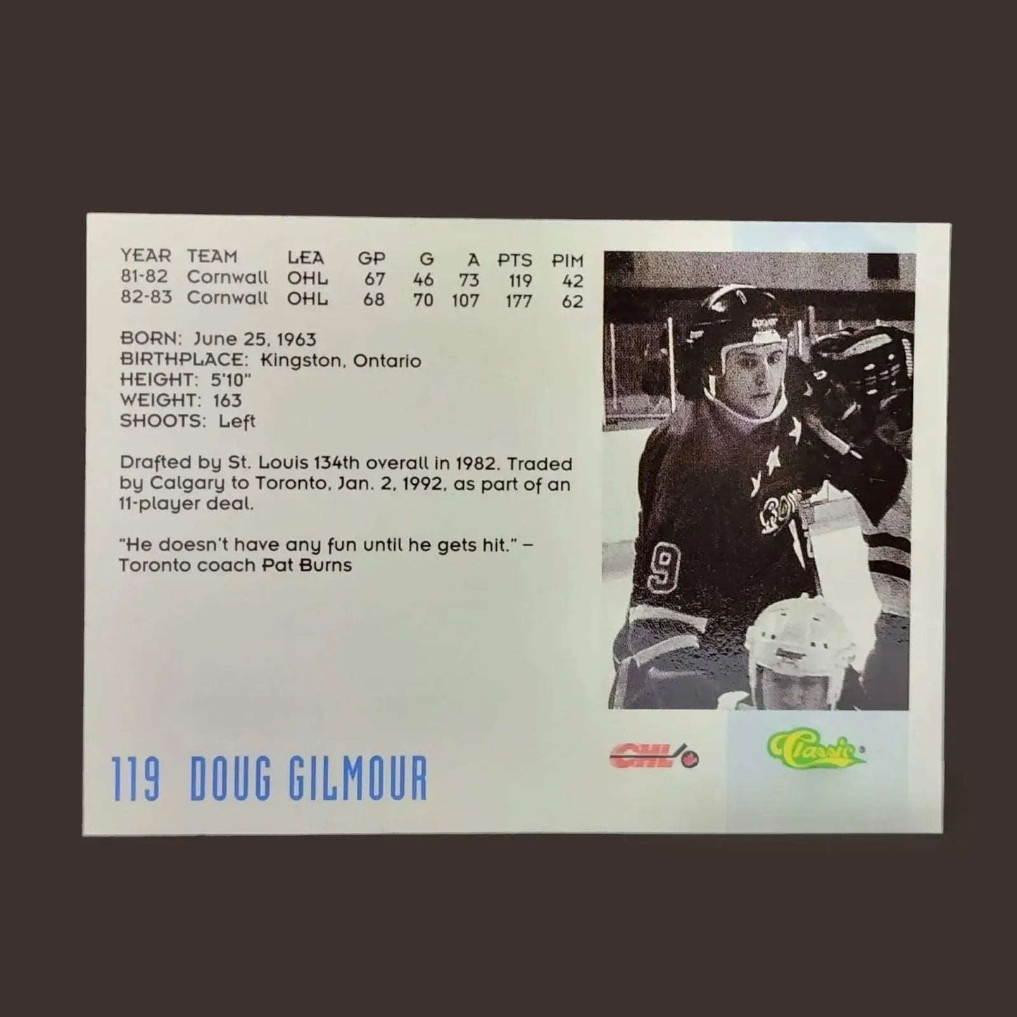NHL Doug Gilmour #93 Collection ~ Cornwall, Toronto, Calgary - Mulberry Lane Inspirations Calgary Flames Hockey Trading Cards