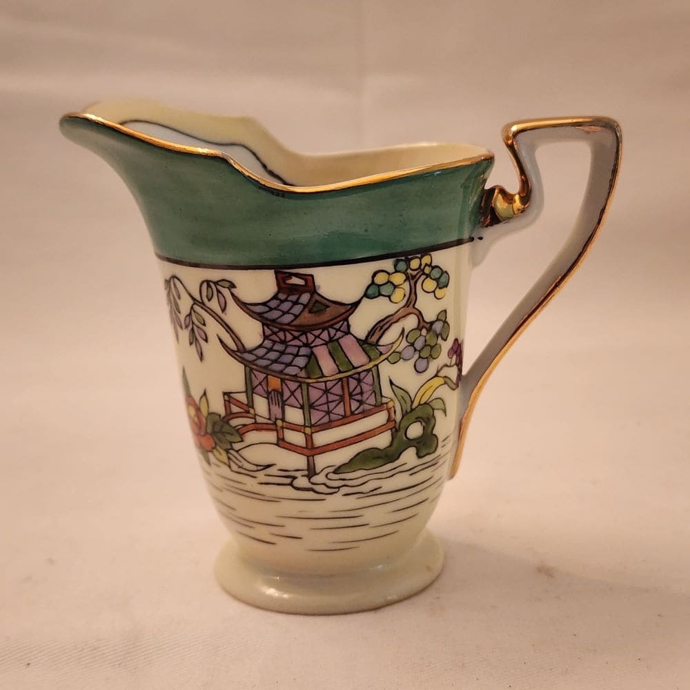 Noritake Hand Painted Pagoda Vintage Creamer Pitcher - Mulberry Lane Inspirations Afternoon Tea Creamer Pitcher