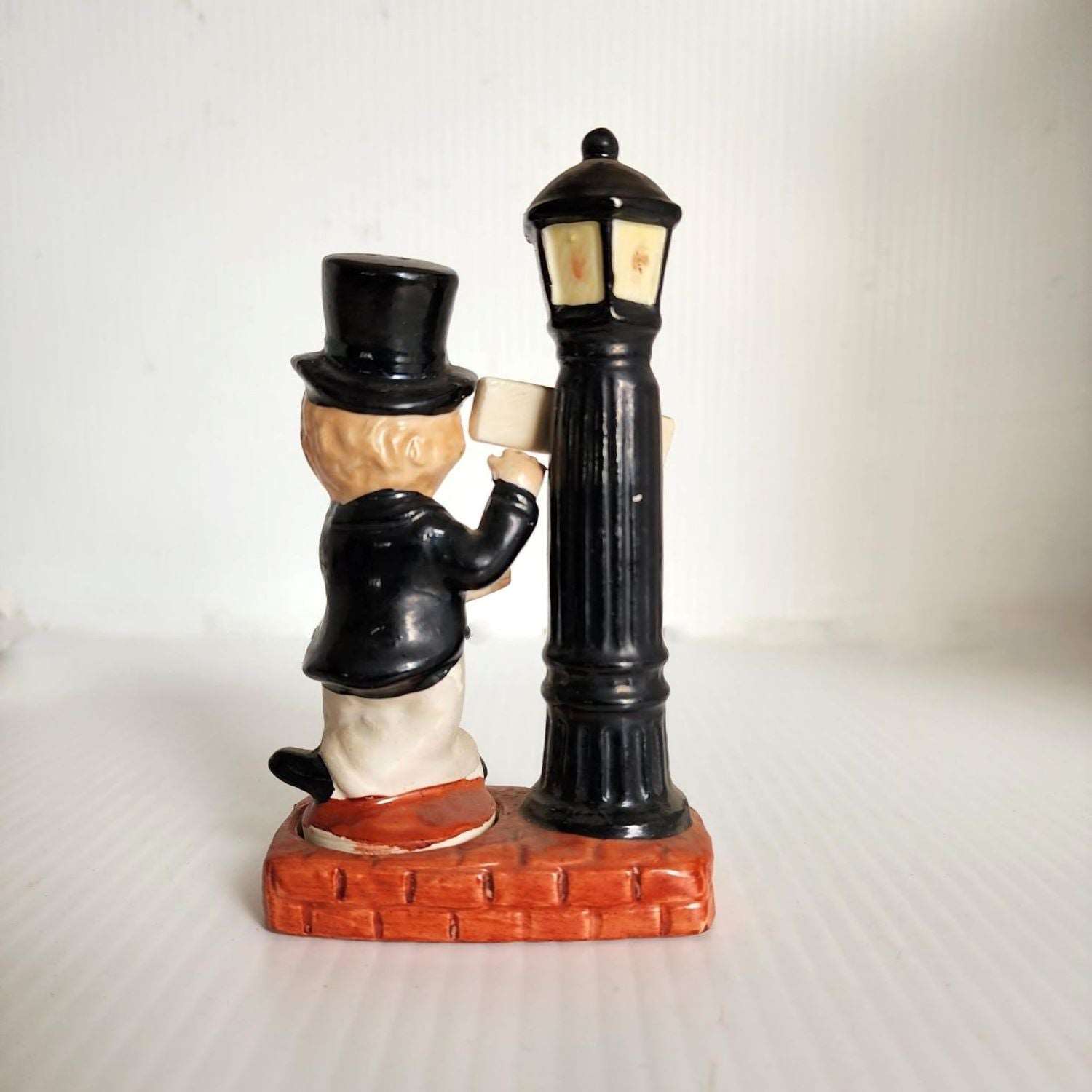 Say When Boy and Lamp Post Vintage Salt and Pepper Shaker Set