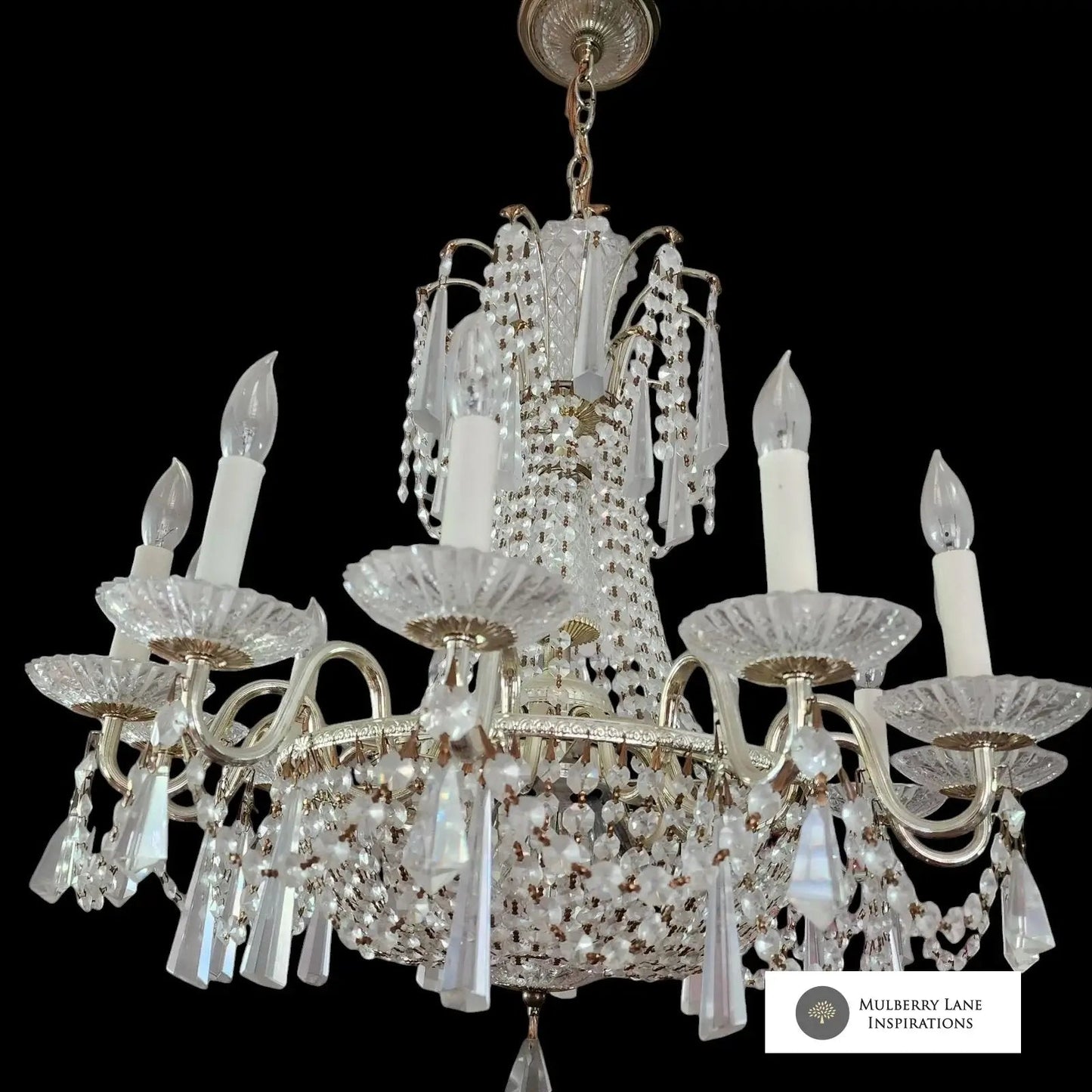 Schonbek Vintage 12 Light Chandelier with Strass Crystal by Swarovski - Antique Style Lighting Crystal Chandelier