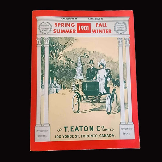 T Eaton Co catalogue Cover 1901: A sleek and stylish catalogue featuring the model T car
