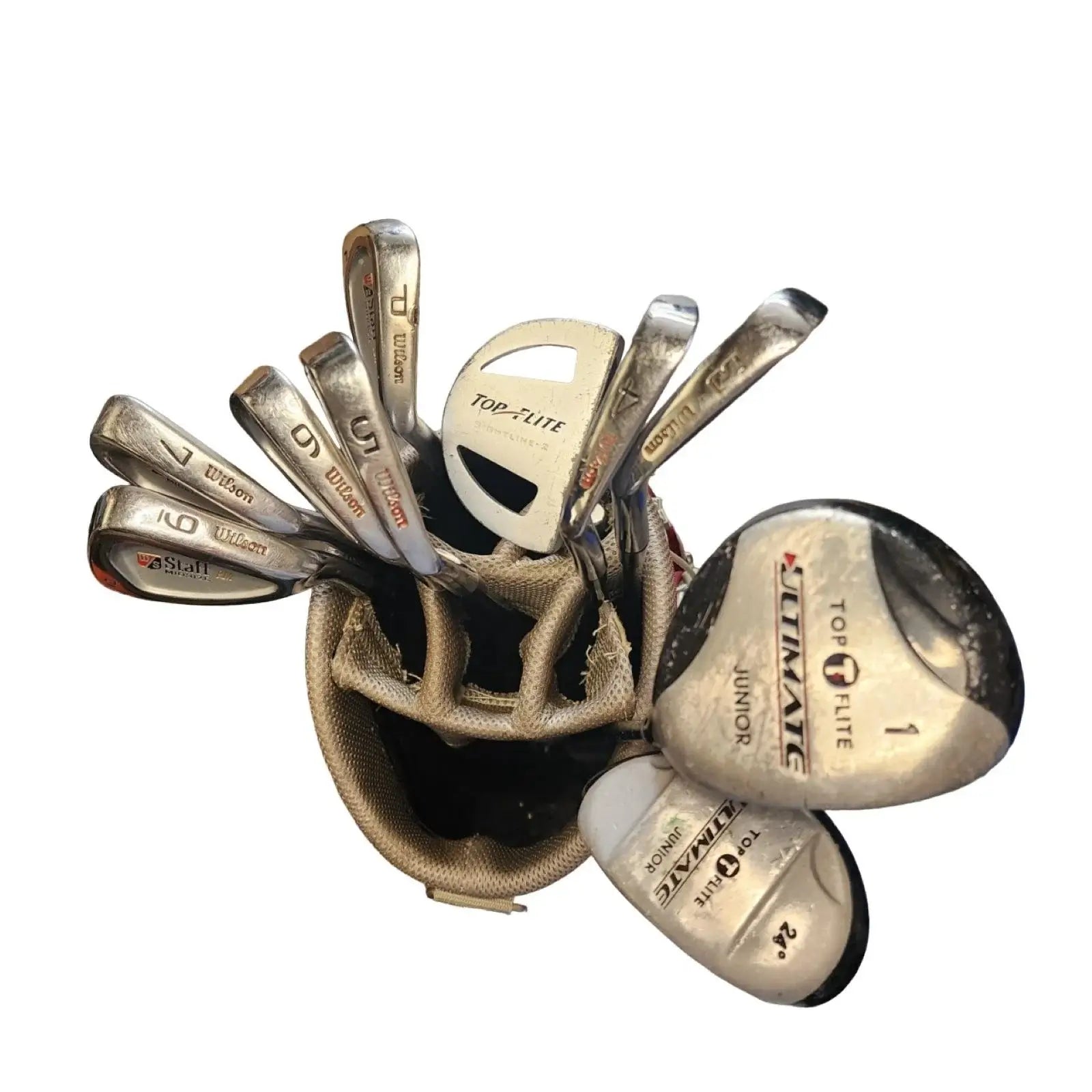 Wilson Staff Midsize RM Forged Irons - Top Flite Ultimate Woods RH - Mulberry Lane Beginner Golf Gear Golf Clubs